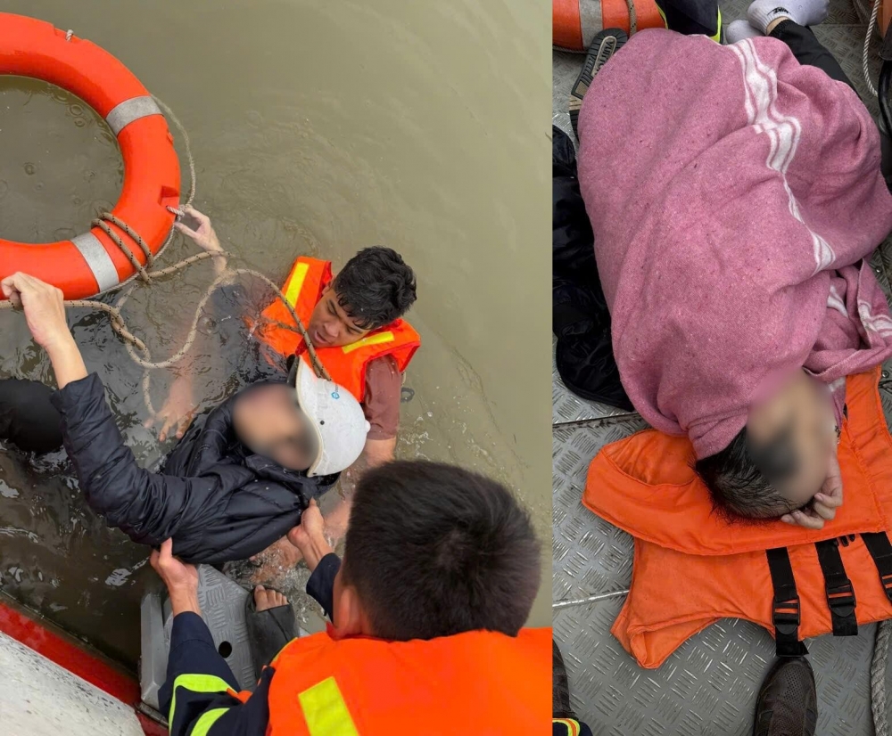 Cảnh sát Hà Nội kịp thời cứu sống người đàn ông nhảy cầu Vĩnh Tuy