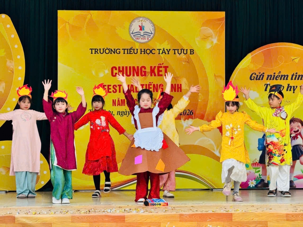 Sôi nổi, bổ ích chương trình Festival Tiếng Anh tại Trường Tiểu học Tây Tựu B