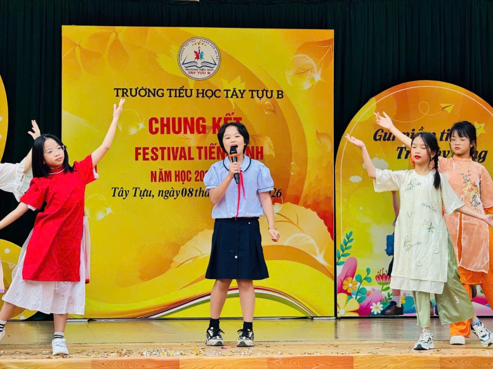 Sôi nổi, bổ ích chương trình Festival Tiếng Anh tại Trường Tiểu học Tây Tựu B
