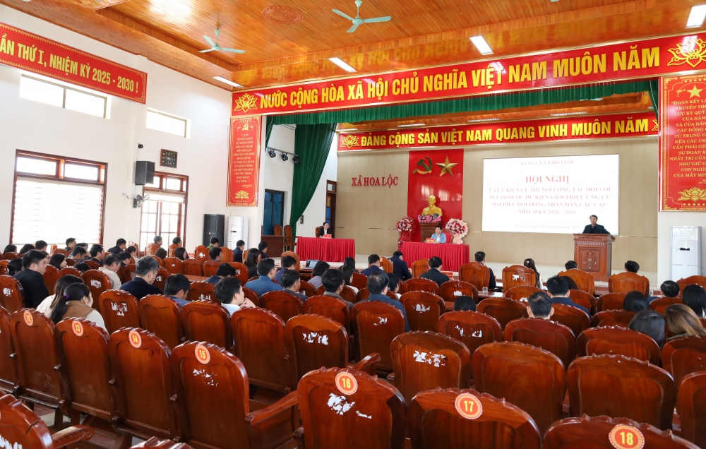 Xã Hoa Lộc thống nhất giới thiệu 2 người ứng cử đại biểu HĐND tỉnh Thanh Hóa