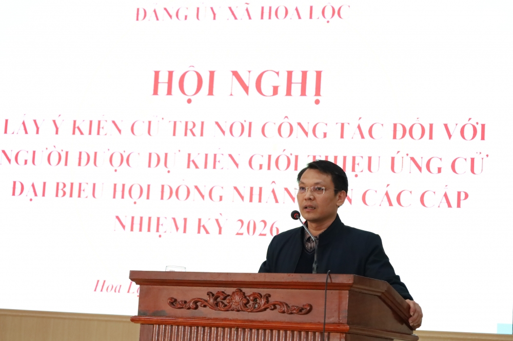 Xã Hoa Lộc thống nhất giới thiệu 2 người ứng cử đại biểu HĐND tỉnh Thanh Hóa