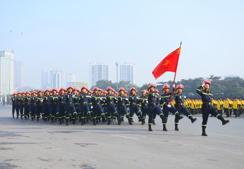 Hình ảnh đội quân tinh nhuệ, dàn khí tài hiện đại bảo vệ Đại hội XIV của Đảng