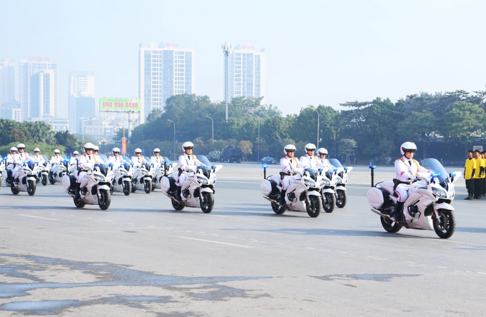 Hình ảnh đội quân tinh nhuệ, dàn khí tài hiện đại bảo vệ Đại hội XIV của Đảng