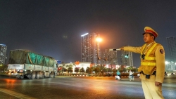 csgt tuan tra phan luong han che container xe tai vao vanh dai 3 gio cao diem