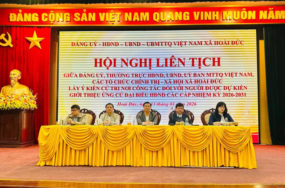 Xã Hoài Đức thống nhất giới thiệu 3 người ứng cử đại biểu HĐND TP Hà Nội