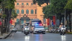 Công an Hà Nội diễn tập dẫn đoàn, xếp xe phục vụ Đại hội XIV của Đảng