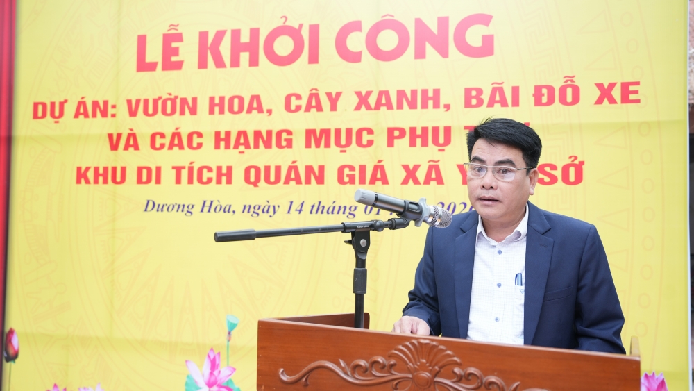 Khởi công dự án vườn hoa, bãi đỗ xe quanh Khu di tích Quán Giá tại xã Dương Hòa