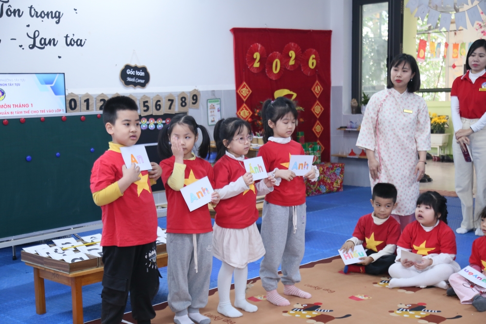 Trường Mầm non Tây Tựu chuẩn bị hành trang giúp các con vững bước vào tiểu học