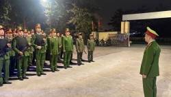 Công an các xã, phường tại Hà Nội tăng cường tuần tra đêm bảo vệ Đại hội Đảng