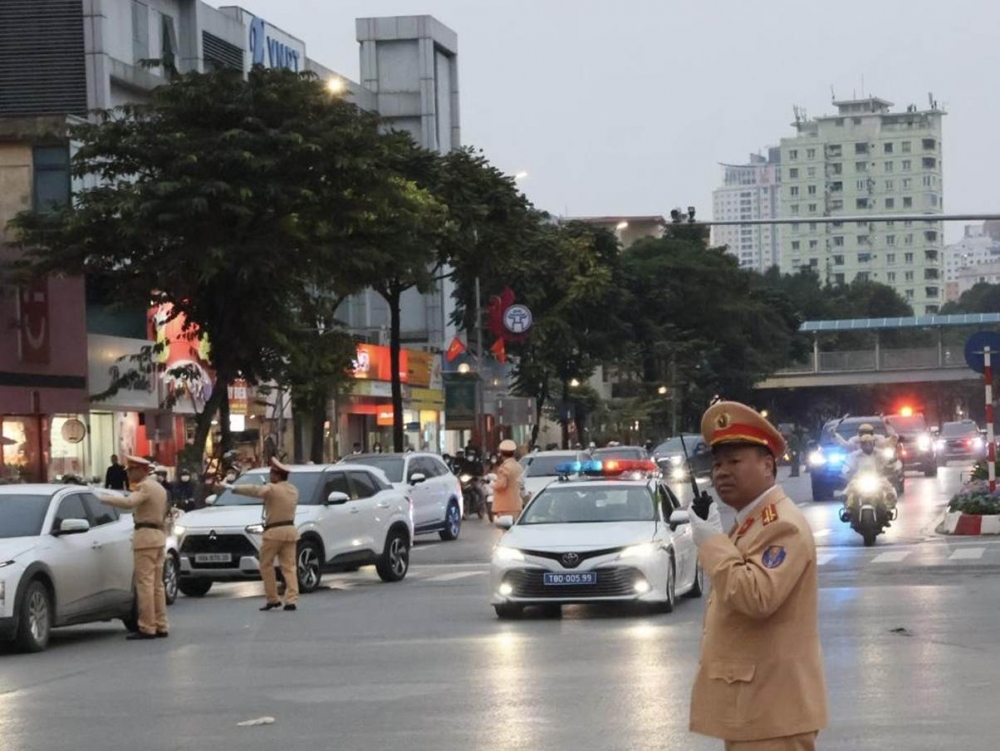 Công an Hà Nội bảo đảm an ninh, an toàn các đoàn đại biểu dự Đại hội Đảng