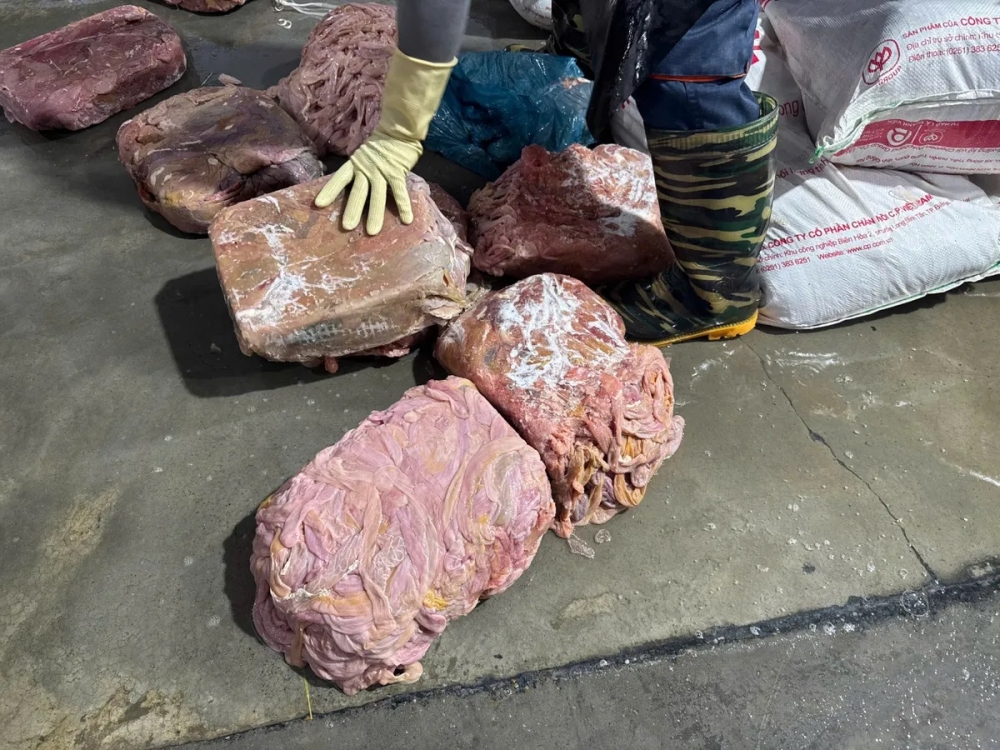 Hà Nội: Phát hiện kho lạnh chứa hàng chục tấn lòng lợn bốc mùi Hà Nội: Phát hiện kho lạnh chứa hàng chục tấn lòng lợn bốc mùi