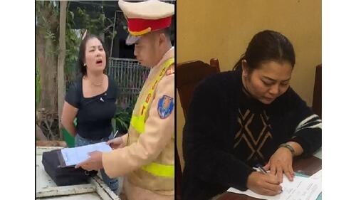 Thanh Hoá: Khởi tố người phụ nữ lăng mạ CSGT về tội chống người thi hành công vụ
