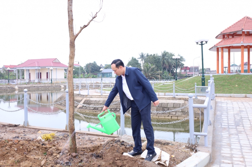 Thanh Hóa: Rộn ràng ngày hội Tết trồng cây tại xã Hoa Lộc