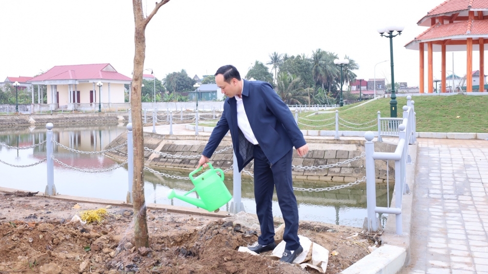 Thanh Hóa: Rộn ràng ngày hội Tết trồng cây tại xã Hoa Lộc