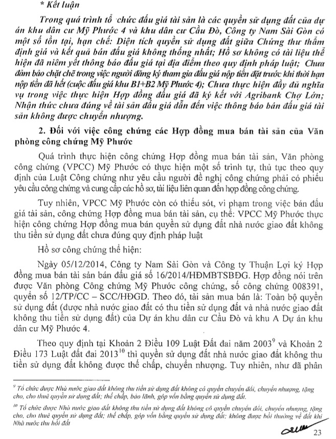 nhieu vi pham vu dau gia du an khu dan cu my phuoc 4 va cau do o binh duong