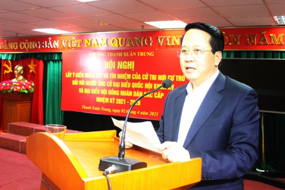 Đồng chí Nguyễn Trọng Đông được 100% cử tri tín nhiệm ứng cử đại biểu HĐND TP Hà Nội
