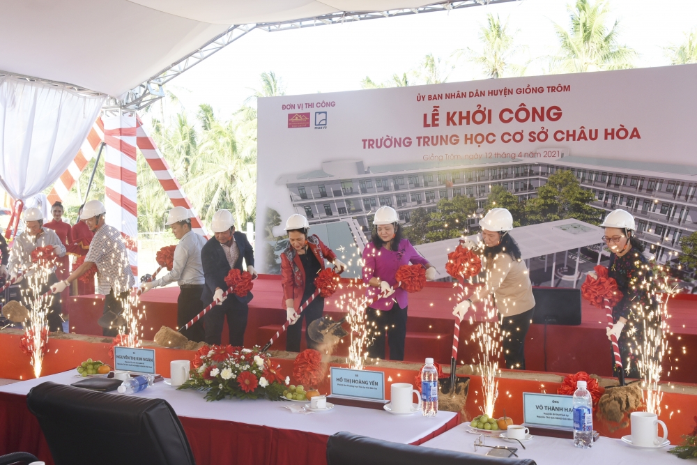 Trungnam Group tài trợ kinh phí xây dựng Trường THCS Châu Hòa tỉnh Bến Tre