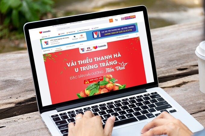 Mua vải thiều Thanh Hà trên sàn thương mại điện tử Lazada