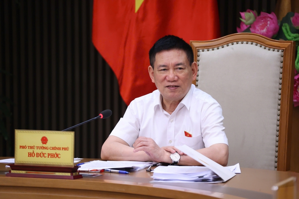 Phó Thủ tướng Hồ Đức Phớc chủ trì họp phân cấp, phân quyền gắn với phân định thẩm quyền trong lĩnh vực tài chính, ngân hàng