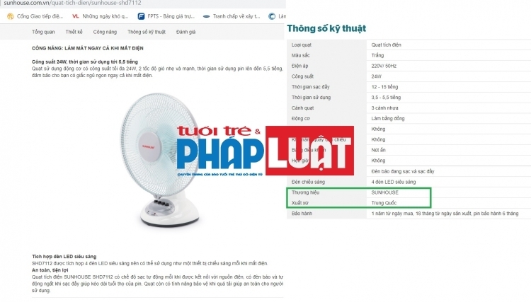 Từ vụ Asanzo, Sunhouse: Chưa có quy định rõ về tiêu chí để ghi nhãn hàng Việt Nam tu vu asanzo sunhouse chua co quy dinh ro ve tieu chi de ghi nhan hang viet nam