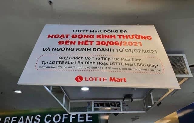 Lotte Mart tuyên bố đóng cửa một siêu thị ở Hà Nội Lotte Mart tuyên bố đóng cửa một siêu thị ở Hà Nội