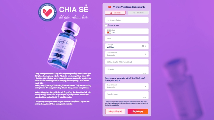 Quỹ Vắc xin phòng, chống Covid-19 đã nhận tiền ủng hộ hơn 5.000 tỷ đồng