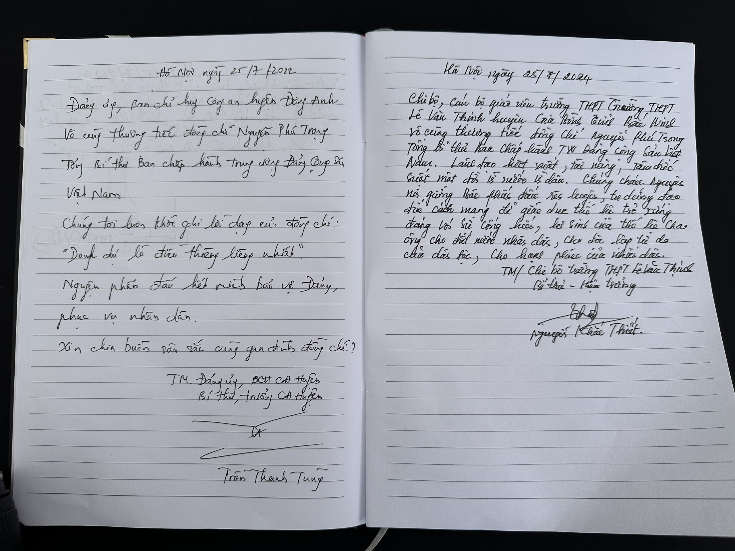 Những dòng sổ tang xúc động tiễn biệt Tổng Bí thư Nguyễn Phú Trọng