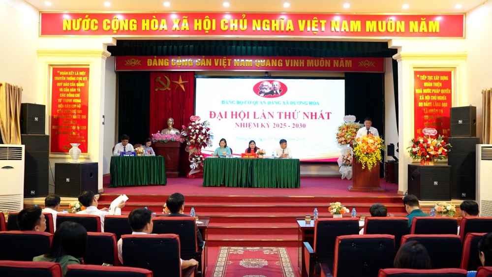 Khẳng định vai trò quan trọng của Đảng bộ cơ quan Đảng xã Dương Hoà