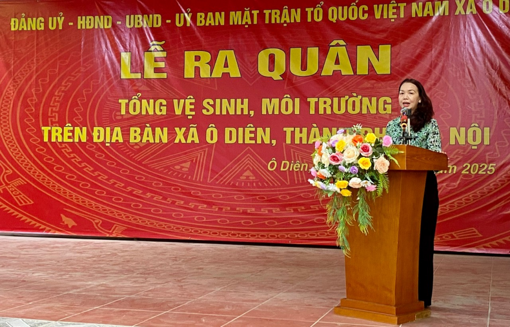 Đưa vệ sinh môi trường trở thành nếp sống, văn hóa của mỗi người dân Ô Diên