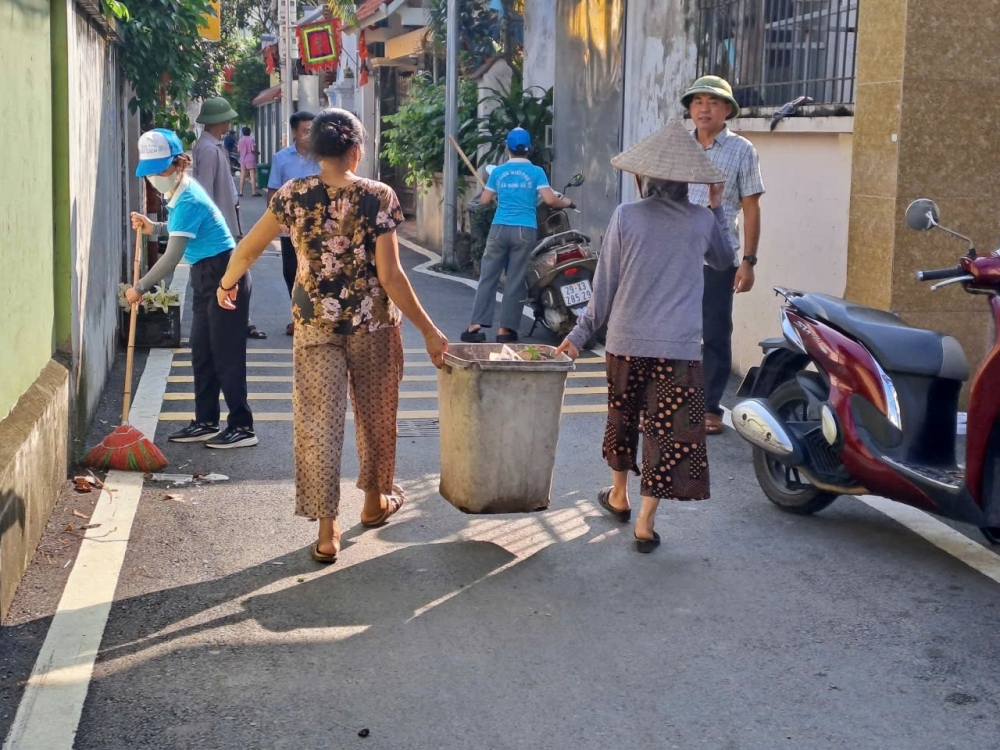 Đưa vệ sinh môi trường trở thành nếp sống, văn hóa của mỗi người dân Ô Diên