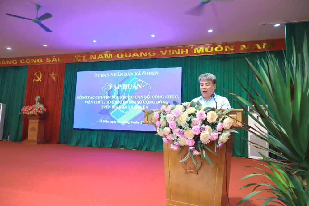 Xã Ô Diên thành lập 59 tổ chuyển đổi số cộng đồng