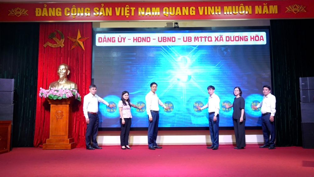 Xã Dương Hòa thành lập 46 tổ chuyển đổi số cộng đồng