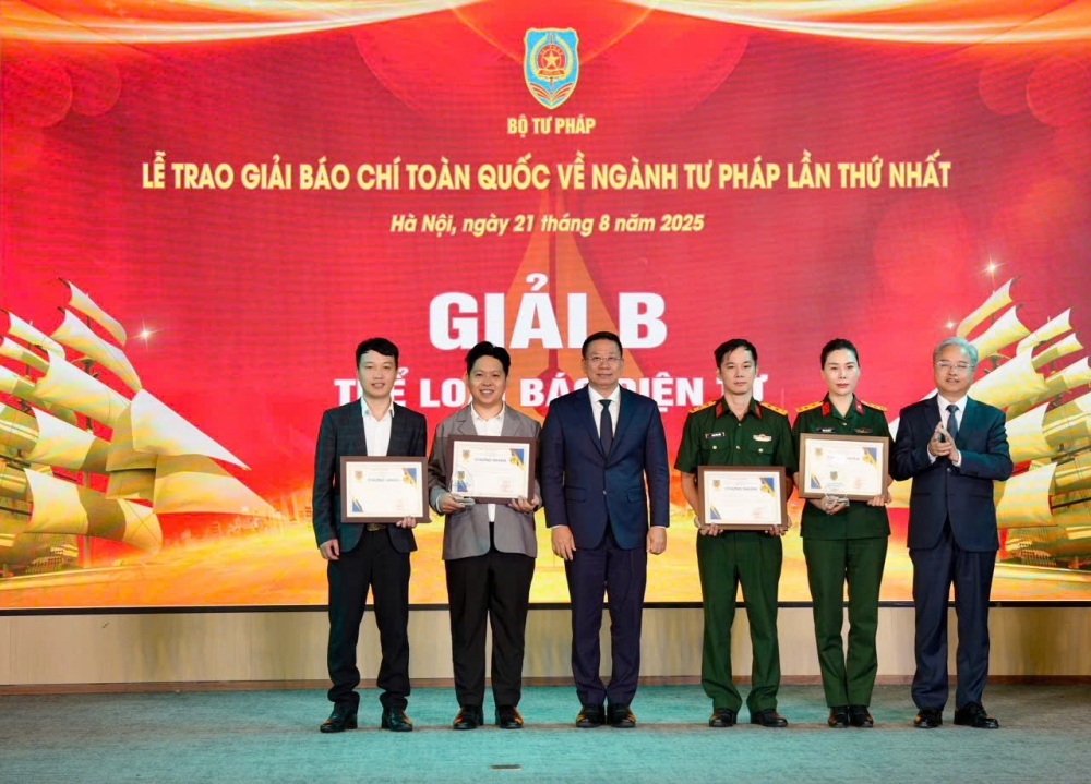 Báo Tuổi trẻ Thủ đô đạt giải B Giải Báo chí toàn quốc về ngành Tư pháp