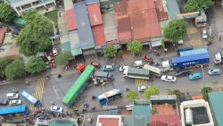 diem den giao thong o hoai duc noi am anh sap duoc giai toa