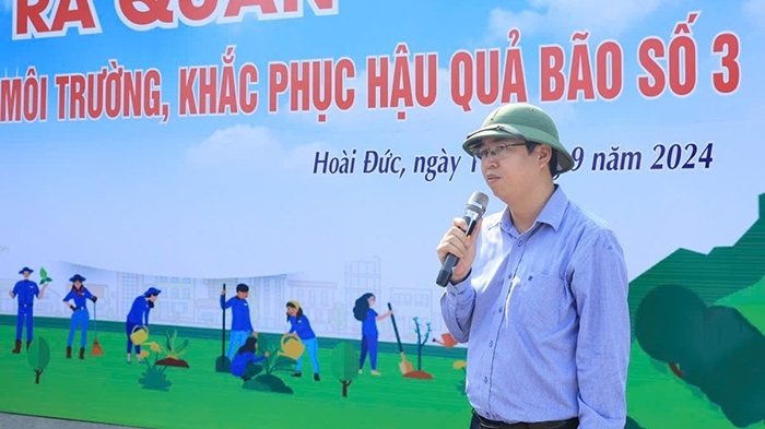 Hoài Đức ra quân tổng vệ sinh môi trường, khắc phục hậu quả mưa lũ