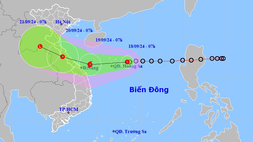 Áp thấp nhiệt đới mạnh lên thành bão số 4, đổ bộ Thanh Hóa - Quảng Ngãi