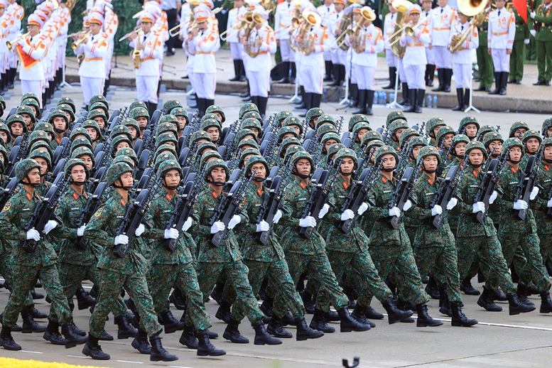 Chùm ảnh: Các khối diễu binh của quân đội nhân dân Việt Nam tại A80- Ảnh 12.