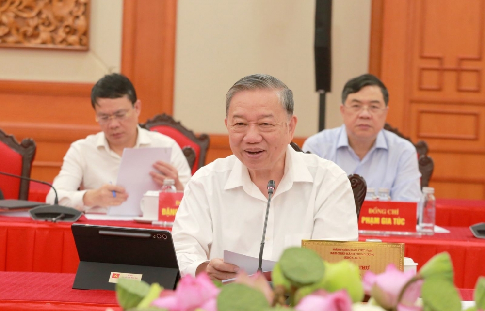 Bộ Chính trị làm việc với Ban Thường vụ Đảng ủy Quốc hội