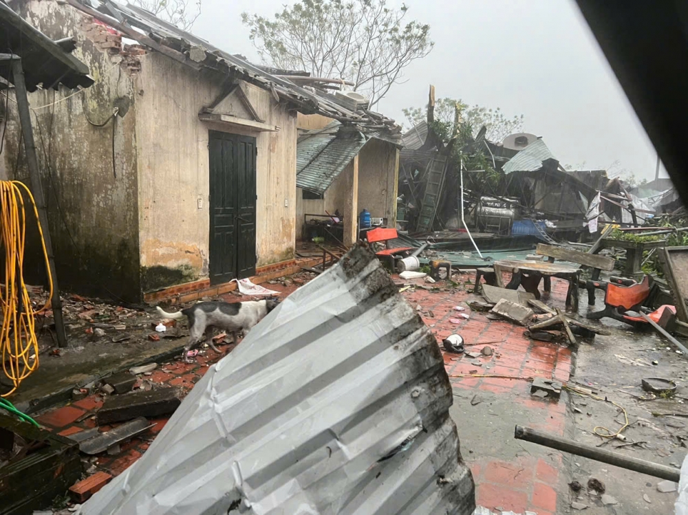 Hình ảnh bão số 10 tàn phá kinh hoàng tại Thanh Hóa