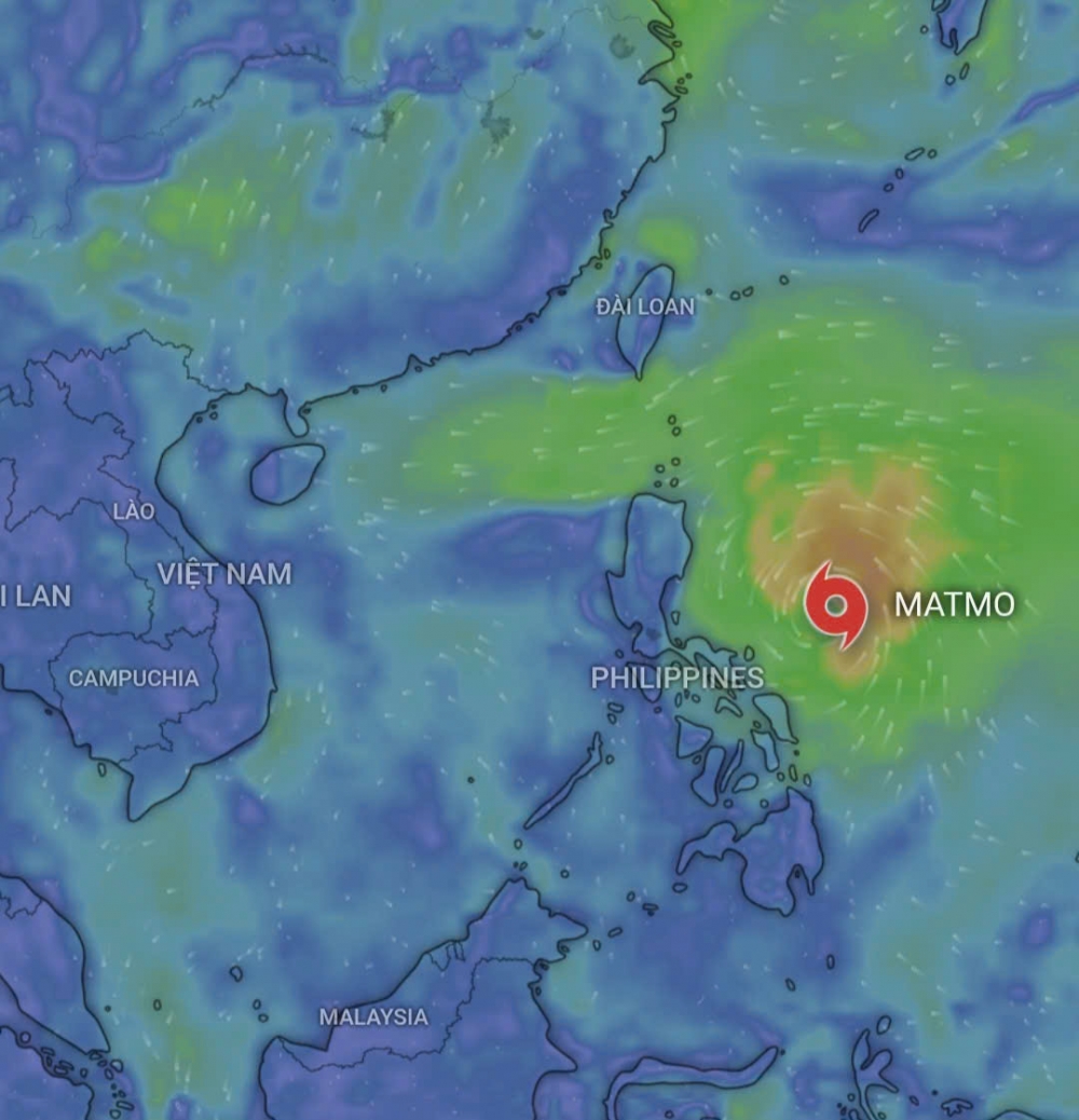 Bão Matmo đã hình thành, dự báo mạnh cấp 12 giật cấp 15, sắp vào biển Đông