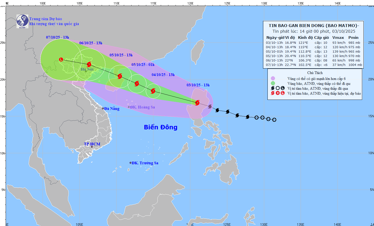 Bão Matmo giật cấp 15 vào biển Đông đêm nay, hướng thẳng vào Bắc Bộ nước ta Bão Matmo giật cấp 15 vào biển Đông đêm nay, hướng thẳng vào Bắc Bộ nước ta