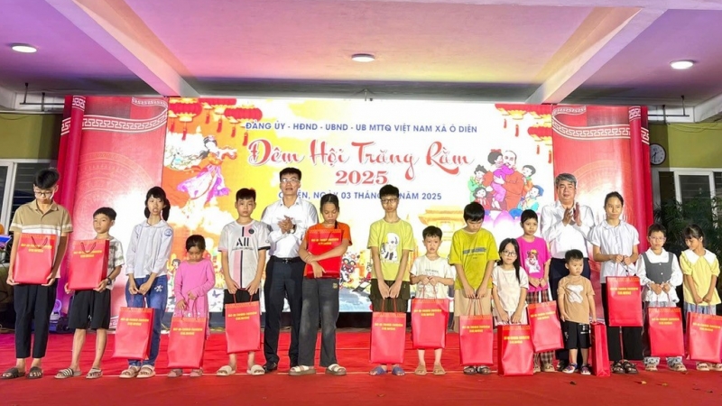 Mùa Trung thu ý nghĩa tại xã mới thành lập mang tên Ô Diên