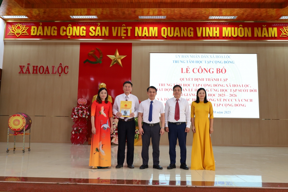 Thanh Hóa: Xã Hoa Lộc thành lập Trung tâm học tập cộng đồng