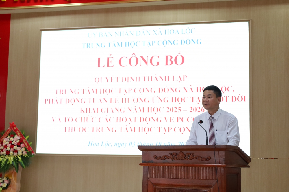 Thanh Hóa: Xã Hoa Lộc thành lập Trung tâm học tập cộng đồng