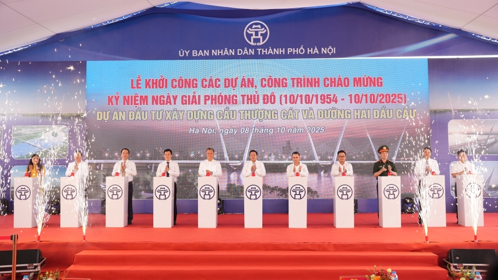 Hà Nội khởi công cây cầu thứ 6 bắc qua sông Hồng