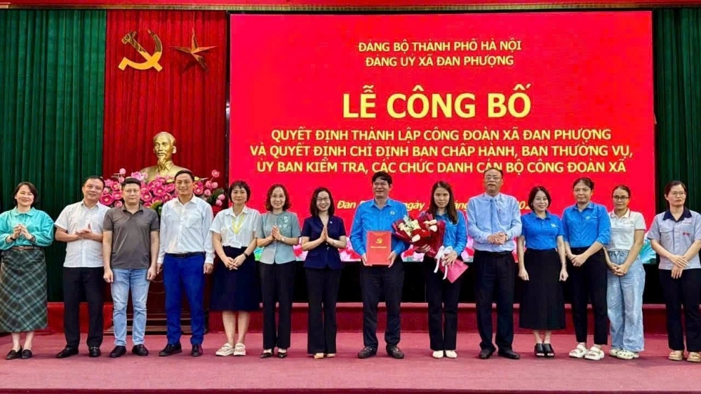 Công đoàn xã Đan Phượng ra mắt