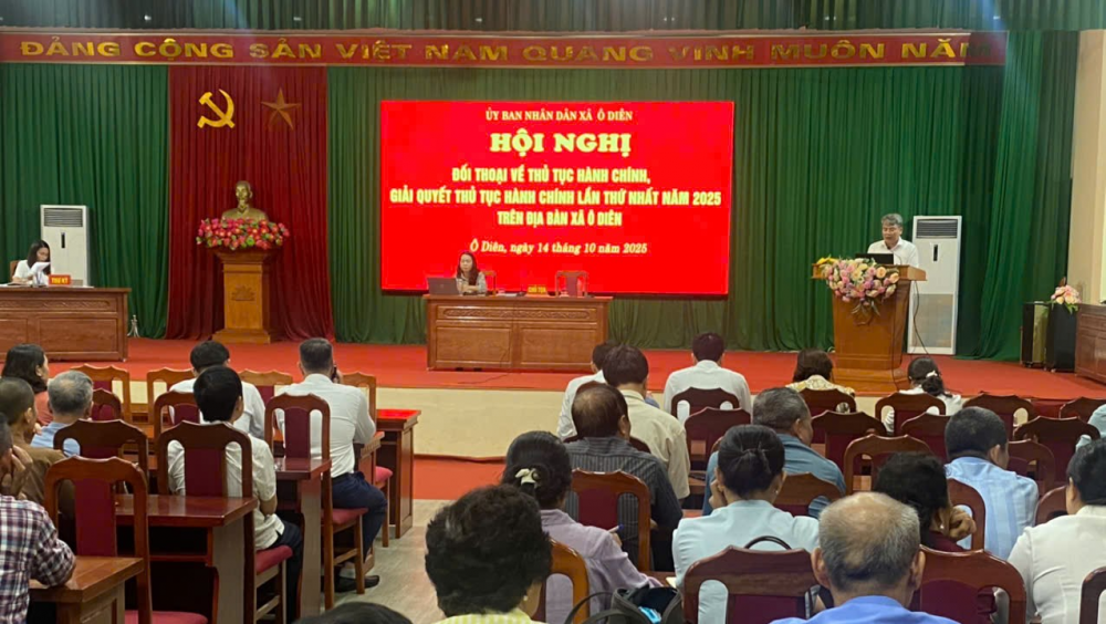 Chỉ số phục vụ người dân, doanh nghiệp của xã Ô Diên tăng vượt bậc