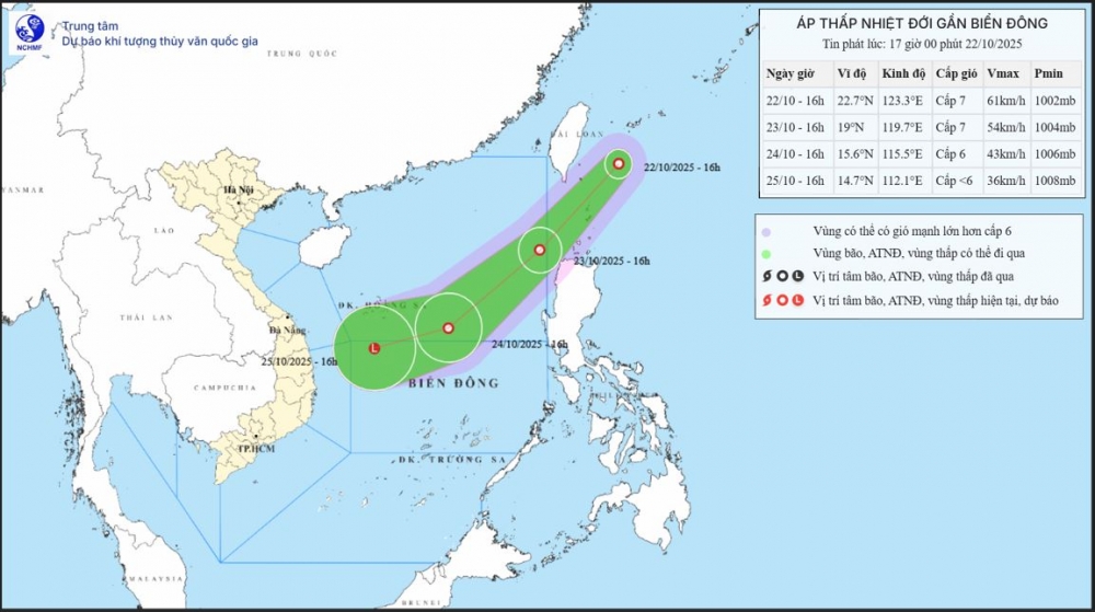 Bão 12 chưa qua, gần biển Đông lại xuất hiện thêm áp thấp nhiệt đới mới