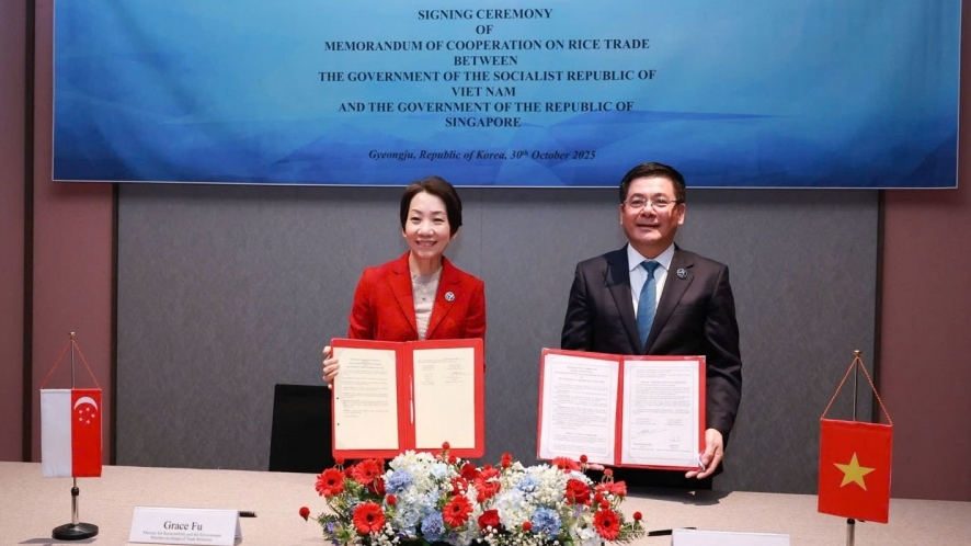 Việt Nam và Singapore ký bản ghi nhớ hợp tác thương mại gạo