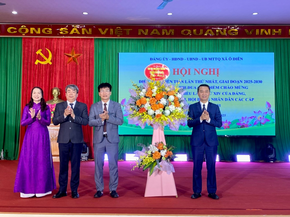 Xã Ô Diên: Hăng say thi đua lập thành tích mừng Đại hội XIV của Đảng